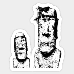 The Eds (two stone heads) Sticker